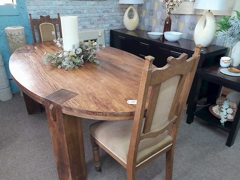 Large oval dining table