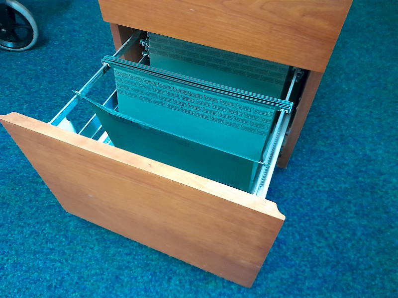 Two drawer filing pedestal
