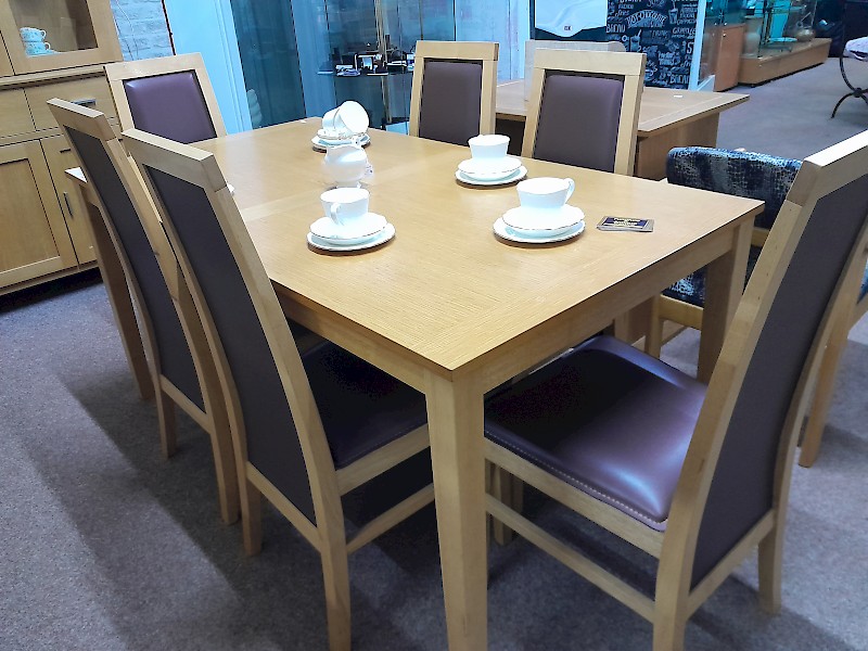 Table and six chairs