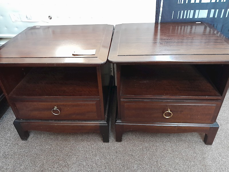 Pair of Stag bedside cabinets