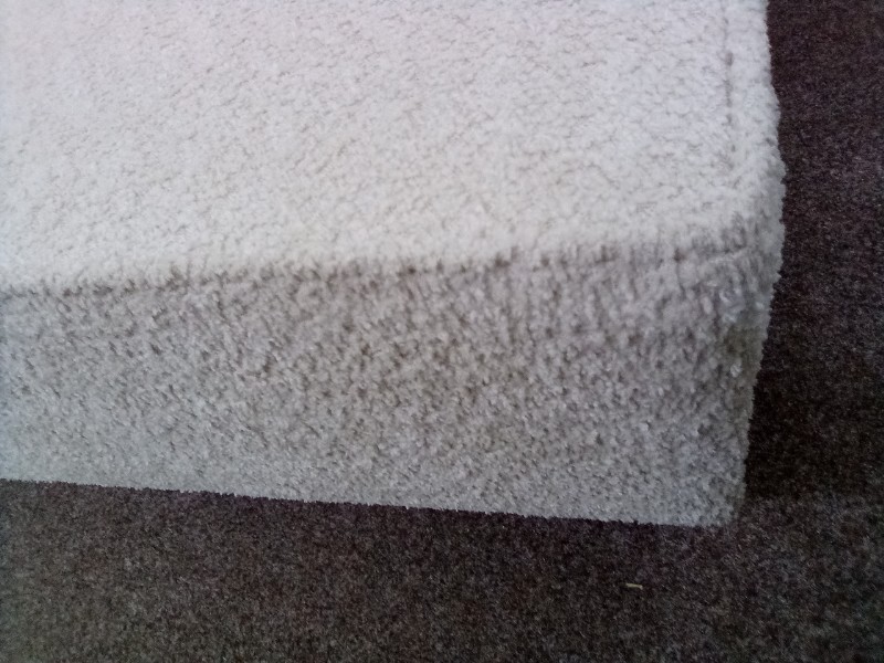 5ft Kingsize Cream Teddy Boucle Fabric 2 Piece Base and Headboard