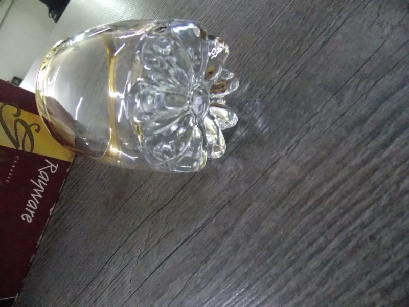 Rayware Classic Boxed 6 Whiskey Tumblers Weighted Base with Gold Trim GREAT Price!