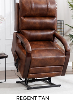 Rise and Recline Power Armchair in Regent Tan Finish
