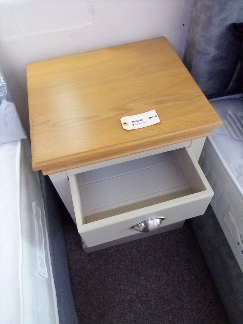 Nebula 3 Drawer Bedside in Grey and Oak