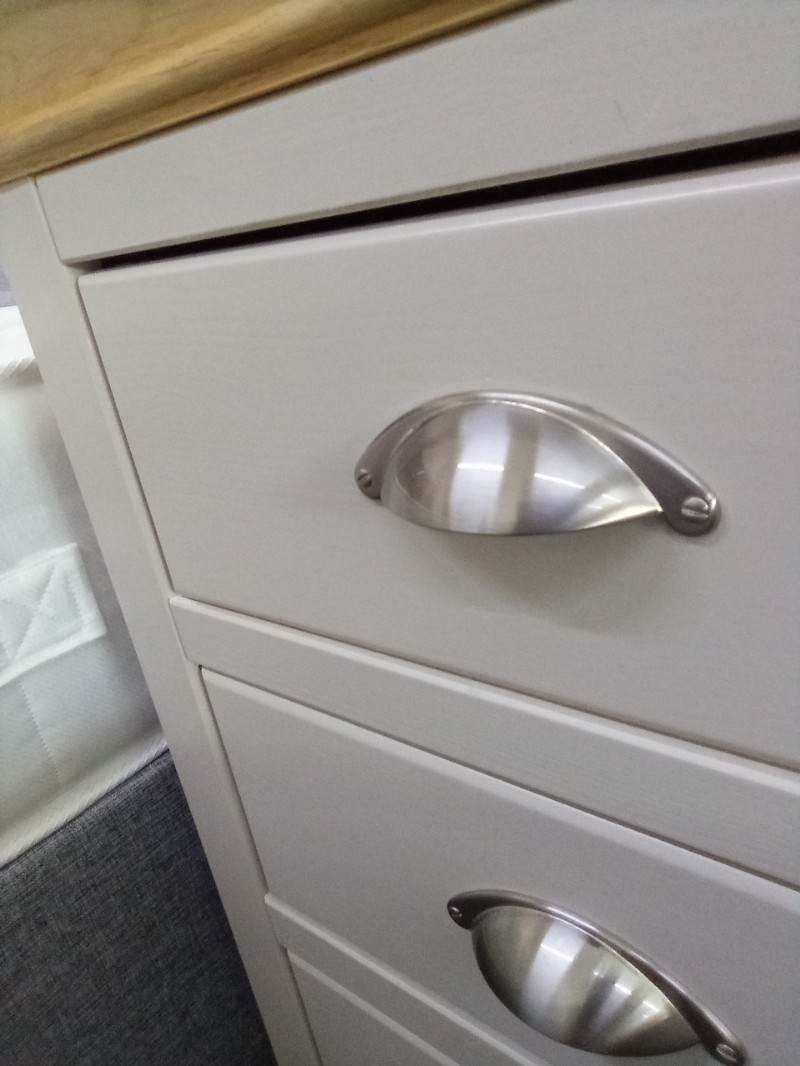 Nebula 3 Drawer Bedside in Grey and Oak