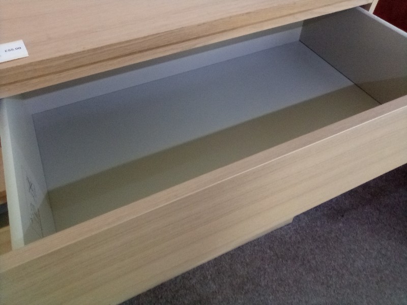 Malm 4 Drawer Bedroom Chest in White Stained Oak Finish