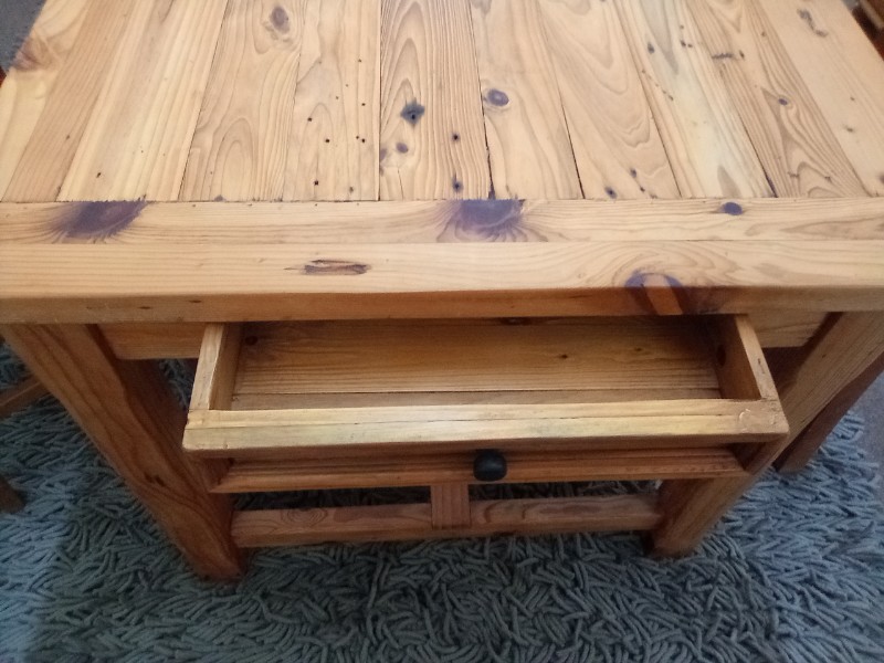 6ft Dining Set in Solid Rustic Pine with 6 Richmond Chairs
