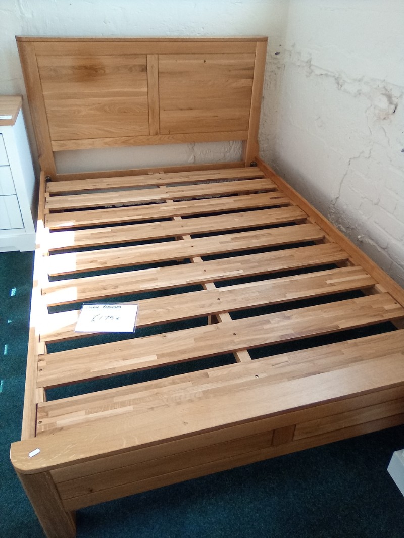 Double Bed Frame in Solid Oak