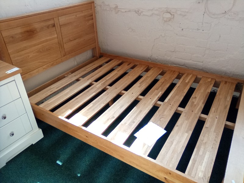 Double Bed Frame in Solid Oak
