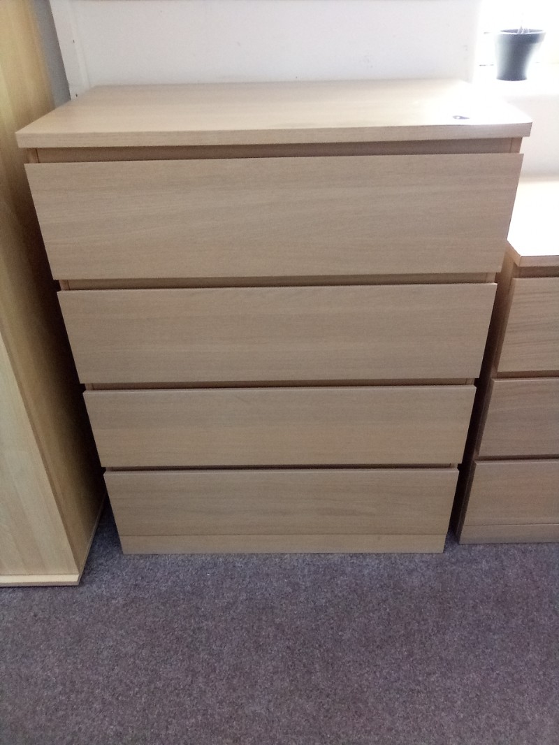 Limed Oak Finish 4 Drawer Chest