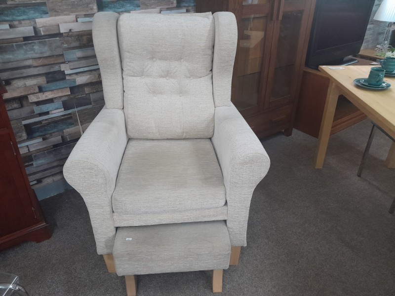 Armchair with stool